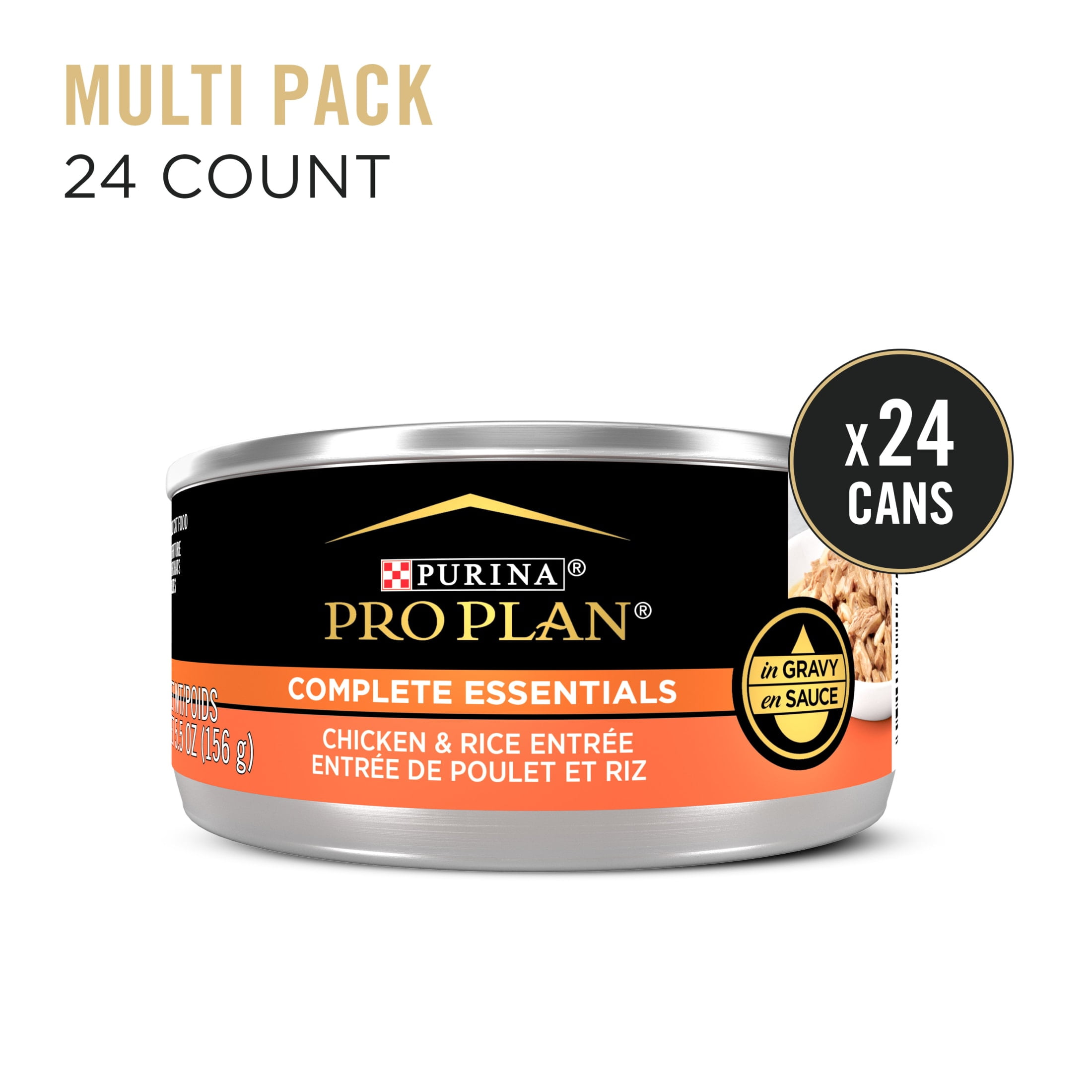 Purina Pro Plan Complete Essentials, Chicken Rice, Wet Cat Food, 5.5 oz Cans, 24 Pack