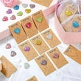 thumbnail image 2 of Cevemin Heart-Shaped Glitter Tokens: Sparkly Keepsakes for Loved Ones | Thoughtful Gift with Inspirational Cards & Organza Bag, 2 of 2