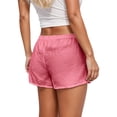 thumbnail image 5 of PIMSSY Women Shorts Casual Striped Drawstring Shorts High Waist Comfortable Summer Beach Shorts With Pockets For Outdoor Activities Classic Solid Color Bottoms, 5 of 6