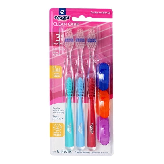 Cepillos dentales Equate 6 pzas