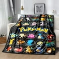 thumbnail image 4 of Pikachu Series Digital Printed Flannel Blanket Children'S School Lunch Break Blanket, 4 of 5