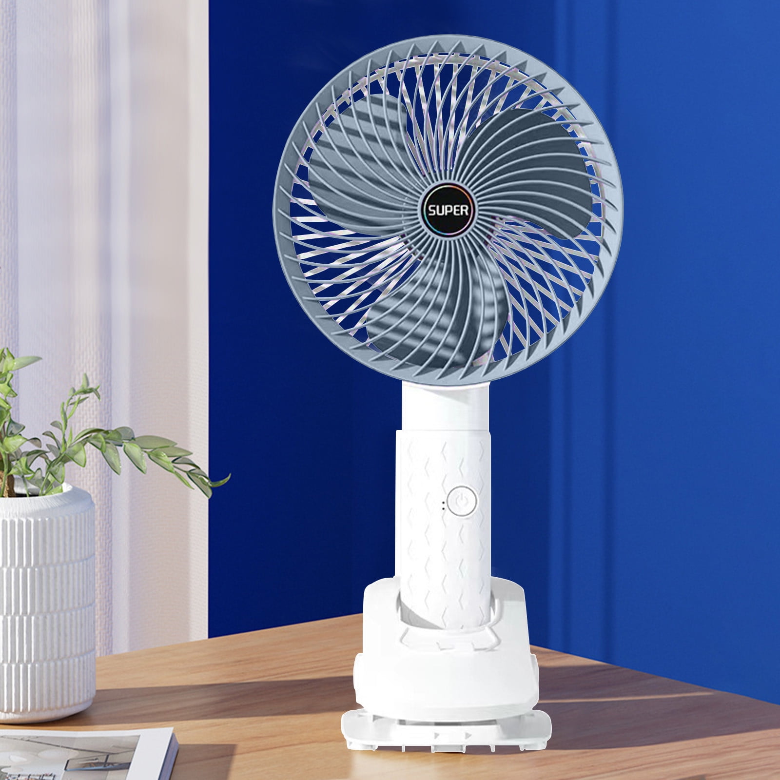 SDJMa Portable Clip on Fan Battery Operated, Small Powerful USB Desk