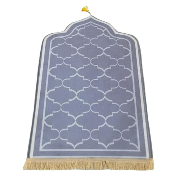 Alfombra de oración elegante, alfombra de oración, alfombra de adoración, alfombra de piso con borlas Gris