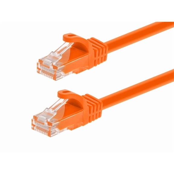 Monoprice Cat5e Ethernet Patch Cable - 3 Feet - Orange | Network Internet Cord - Snagless RJ45, Stranded, 350Mhz, UTP, Pure Bare Copper Wire, 24AWG - Flexboot Series