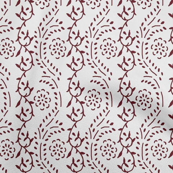 oneOone Rayon Maroon Fabric Block Diy Clothing Quilting Fabric Print Fabric By Yard 56 Inch Wide-DY