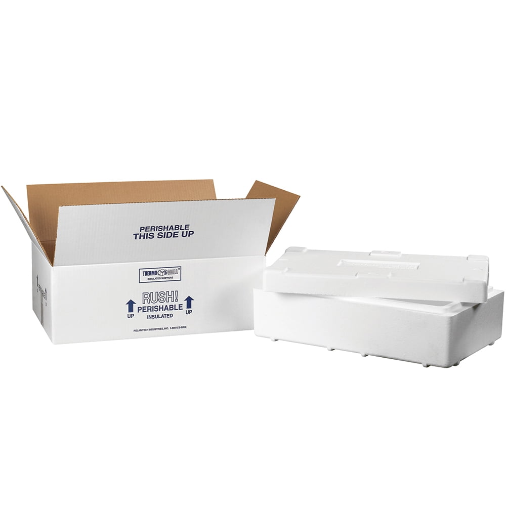 MyBoxSupply Insulated Shipping Kits 1/Case White 8" x 6" x 12" 