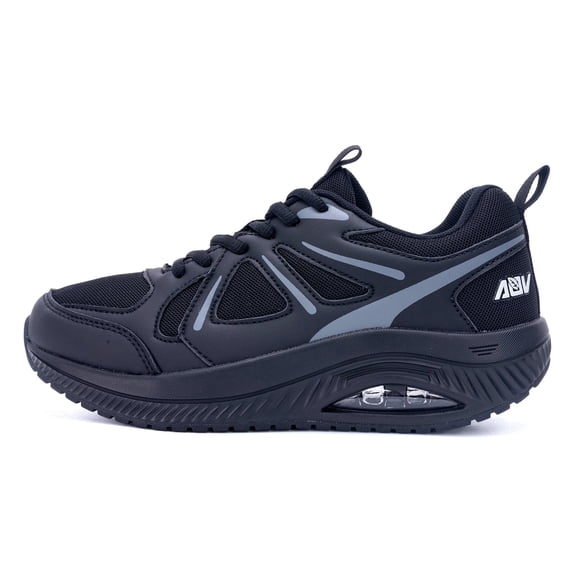 AOV Women Arch Support Walking Shoes Orthotic Sneakers for Plantar Fasciitis Foot and Heel Pain Relief,US 7 BlackGrey