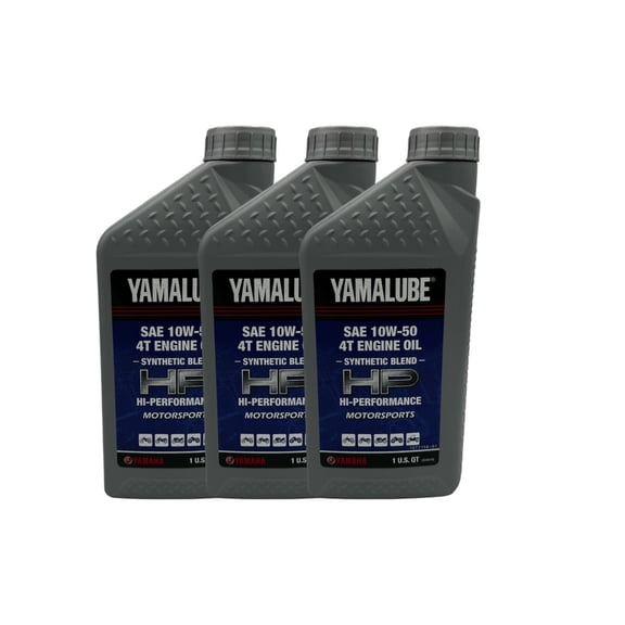 Yamaha New Yamalube 10W-50 Semi-Synthetic Oil-LUB-10W50-SS-12-3PACK