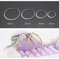 thumbnail image 4 of Women Earrings Titanium Steel, Hoop Earrings Silver Gold Black Rose Gold 4 Pairs(8PCS) Round 30/40/50/60MM Hoop Earrings Hypoallergenic, 4 of 4