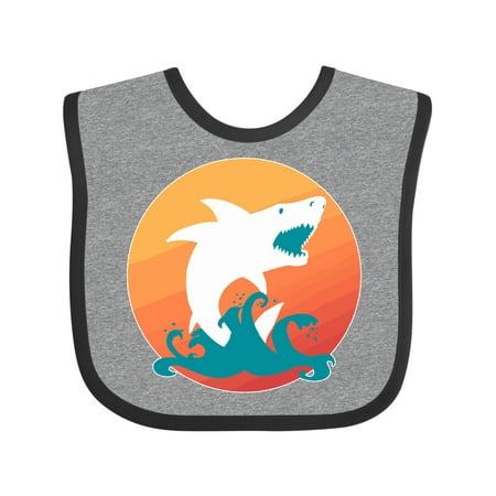 

Inktastic Shark with Orange Sunset Gift Baby Boy or Baby Girl Bib