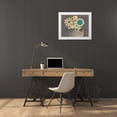 thumbnail image 3 of Moore, Regina 14x12 White Modern Wood Framed Museum Art Print Titled - Crackled Bouquet I, 3 of 4