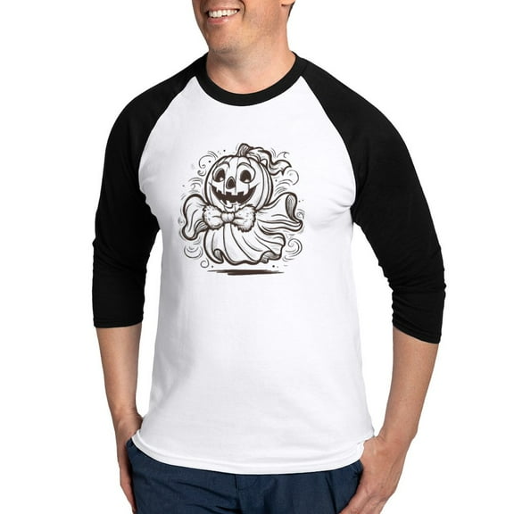 CafePress - Pumpkin T Shirt - Cotton Baseball Jersey, 3/4 Raglan Sleeve Shirt