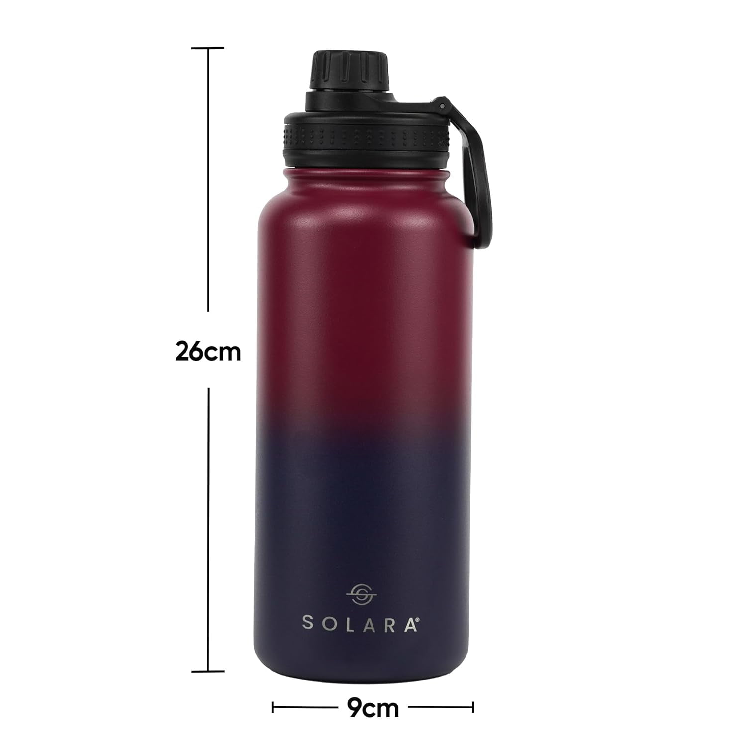 SOLARA Vacuum Insulated 1 Liter Dark Intentions Thermosteel Water Bottle