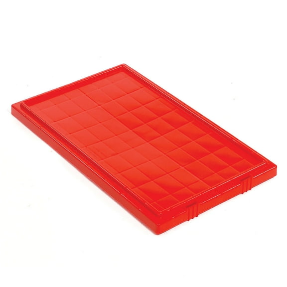 Lid for Stack And Nest Shipping Containers SNT180, SNT185, Red, Lot of 6