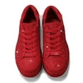 thumbnail image 4 of LUCKY STEP Rhinestone Fashion Glitter Sneakers Shiny Platform Shoes,Red Rhinestone,Womens, 4 of 6