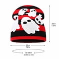 thumbnail image 3 of Voska Funny Halloween Pumpkin Skull Jacquard Knitted Pullover Hat Warm Woolen Festival Beanie for Autumn and Winter D One Size, 3 of 7