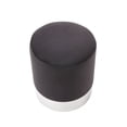 thumbnail image 3 of Inspired Home Violet Ottoman Velour Noir/ Chrome, 3 of 6