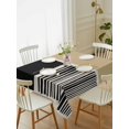 thumbnail image 2 of Beige Rectangle Tablecloth, Modern Abstract Art Farmhouse Striped Waterproof & StainResistant Tablecloth, Washable Oil-proof Table Cover for Dining/Party/Wedding/Camping/Buffet 52x70 In, 2 of 9