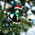 thumbnail image 6 of Lilixerw Cute Black Cat Christmas Ornament,3.15Inch Round Acrylic Hanging Pendant for Xmas Tree Decor,Holiday Home Gifts, 6 of 6