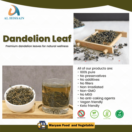 Al Hossain Natural Dandelion Leaf Cut & Sifted 100g – Premium Guatemalan Loose Leaf Herbal Tea, Dried Dandelion Botanical for Detox, Digestion & Wellness Support