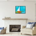 thumbnail image 3 of Stupell Industries Modern Sailboat on Shore Transportation Painting Black Framed Art Print Wall Art, 30 x 24, 3 of 9