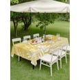 thumbnail image 4 of Outdoor Tablecloths with Umbrella Hole & Zipper, Vintage Mustard Yellow Tablecloth Rectangle 60x84 Inch, Farmhouse Florals Leaf Coastal Sweet Home Waterproof Table Cloth, Patio Table Covers, 4 of 8