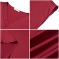 thumbnail image 6 of UVN Women Tops Summer Cap Short Sleeve Blouses Ladies V Neck Silk Satin Business Casual Shirts, 6 of 9
