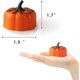 thumbnail image 4 of - Paquete de 12 luces de té de calabaza parpadeantes con calabazas LED parpadeantes para fiestas de Halloween (tela de araña), 4 of 5
