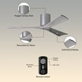 thumbnail image 5 of Matthews Fan Company IR3H-BN-BW-42 Irene 42" Brushed Nickel Hugger Ceiling Fan with 3 Barn Wood Blades, Remote and Wall Control, Indoor/Outdoor Damp Rated, 5 of 6