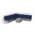 thumbnail image 3 of Living Source International 8-Piece Sectional Set with Cushions - Gray/Navy Blue, 3 of 3