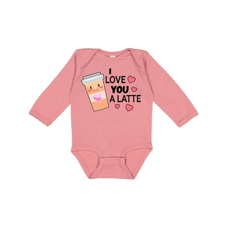 

Inktastic I Love You a Latte with Coffee Cup Gift Baby Boy or Baby Girl Long Sleeve Bodysuit