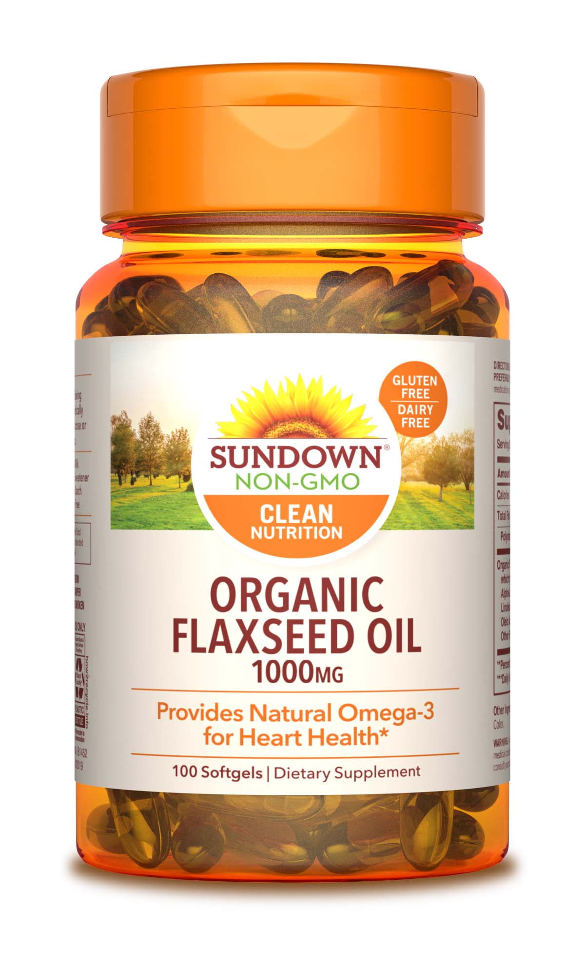 Sundown Naturals® Flaxseed Oil 1000 mg, 100 Softgels