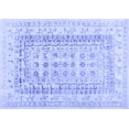 thumbnail image 1 of Ahgly Company Indoor Rectangle Abstract Blue Contemporary Area Rugs, 4' x 6', 1 of 4