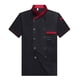 thumbnail image 2 of Chaqueta Unisex para mujer, abrigo transpirable de manga corta, cómoda, ropa para cocinar, Hotel, , L Negro Talla L Negro Soledad Uniforme de cocinero, 2 of 6