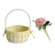 thumbnail image 1 of Cesta de mimbre tejida creativa con flores de rosas, ramillete para novios y novias, para banquetes y fiestas. Canasta Rosa Rosa Amarilla, 1 of 9