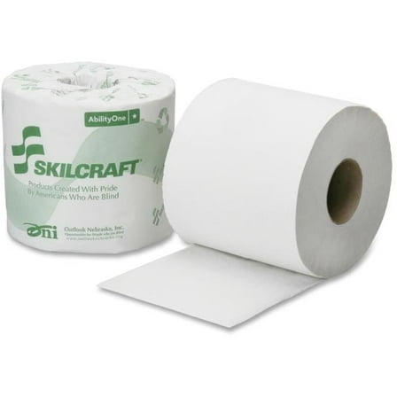 Skilcraft NSN6308728 1-Ply Individual Toilet Tissue, White - 96 Count