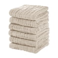 thumbnail image 2 of cpengpj Premium Soft 100% Cotton Towels 6-Pack, Absorbent 30x30 cm Bath and Face Washcloths for Home, Gym, Travel (Pin.k, Beige, Green, Gray), 2 of 7