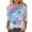 Pink, variant on Fesfesfes Womens Tops Womens Fashion Printed T-shirt Mid-length 3/4 Sleeves Blouse Round Neck Casual Tops Womens Fashion L(US:8)