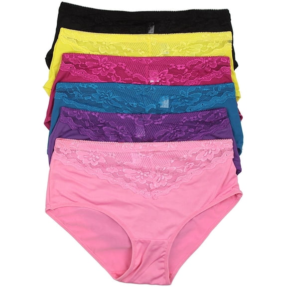 ToBeInStyle Women's Pack of 6 High Waisted Briefs