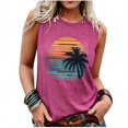 thumbnail image 3 of Atkumj Sleeveless Graphic Tees for Women Casual Round Neck Print Tank Tops Trendy Comfy Versatile Going Out Summer Tops 2XL, 3 of 6