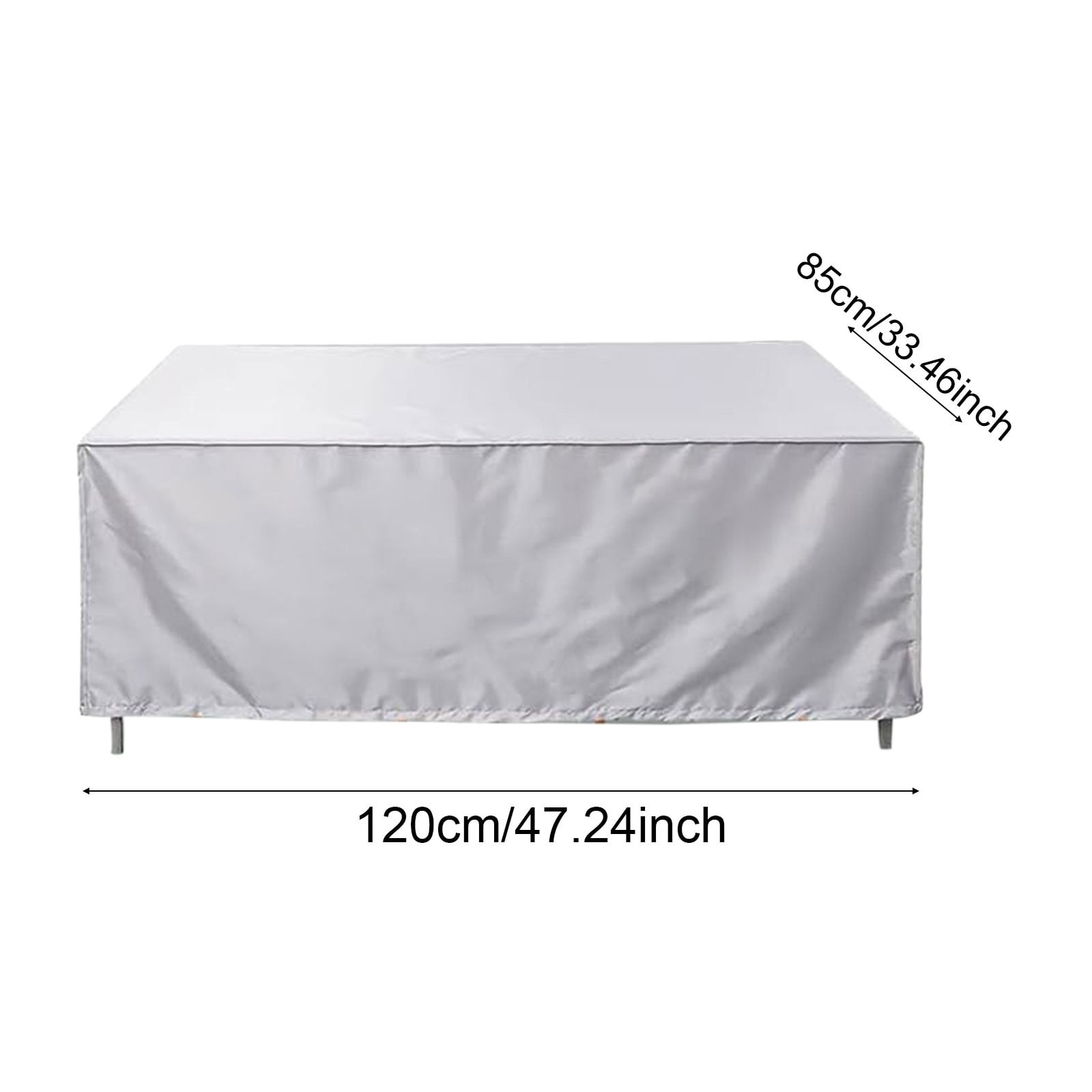 Kingtowag Outdoor Patio Table Chair Dust Cover 120X120X85cm Garden Furniture Protective Cover, 420D Waterproof Uv-Resistant with Rope