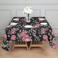 thumbnail image 3 of Pioneer Flower Floral Print Pattern Square Tablecloth,Waterproof Square Table Cover,Wipeable Spillproof Washable Table Cover for Home Kitchen Party Decor 60"x60"(152x152cm), 3 of 6
