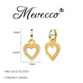 thumbnail image 4 of MEVECCO 14K Gold Plated Cute Dainty Dangle Hoop Heart Earrings for Women Jewelry Gift, 4 of 5