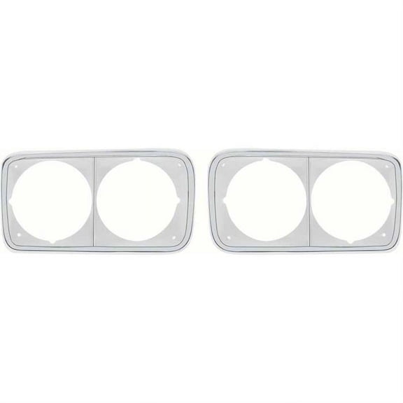 OER CT4317 1969-72 GMC Truck, Headlamp Bezels, Chrome, Pair