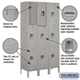 thumbnail image 4 of Salsbury Industries 3 Tier 3 Wide Employee Locker, 4 of 4