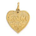 thumbnail image 1 of 14k Yellow Gold Grandma Heart Charm, 1 of 5