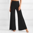 thumbnail image 2 of Women's High Waist Flowy Yoga Pants With Sensation Loose Fit Wide Leg Trousers For Fitness/Black/3XL, 2 of 5