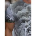 thumbnail image 4 of Men's Train Theme Short Sleeve T-Shirt - Soft and Breathable Summer Casual Crew Neck T-Shirt with Train Print, Grey Train Conductor and Railway Design for Outdoor Activities,, 4 of 6