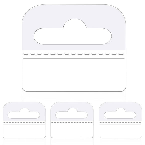 Hang Tags Blulu, 1500 piezas, transparentes, autoadhesivas