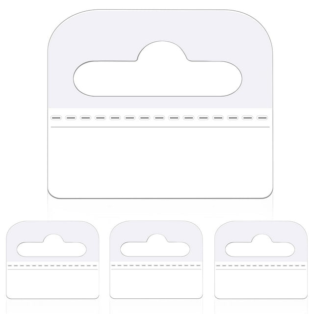 Hang Tags Blulu, 1500 piezas, transparentes, autoadhesivas